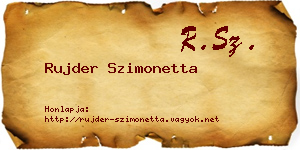 Rujder Szimonetta névjegykártya